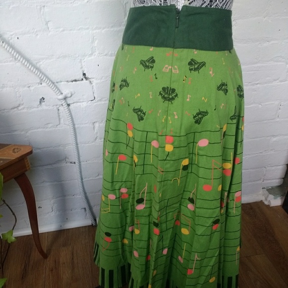Anthropologie Beautiful 🎹 Piano/Music Skirt - Picture 3 of 7